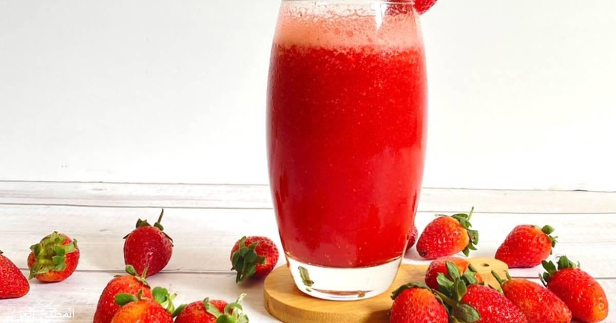 طريقة عمل عصير فراولة طبيعي
